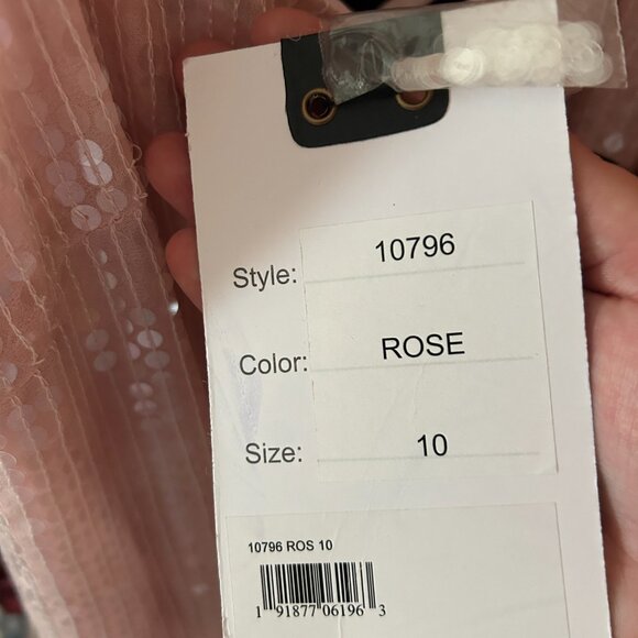 New Ieena for Mac Duggal 10796 Asymmetric Skirt Sequin Dress - Picture 5 of 10